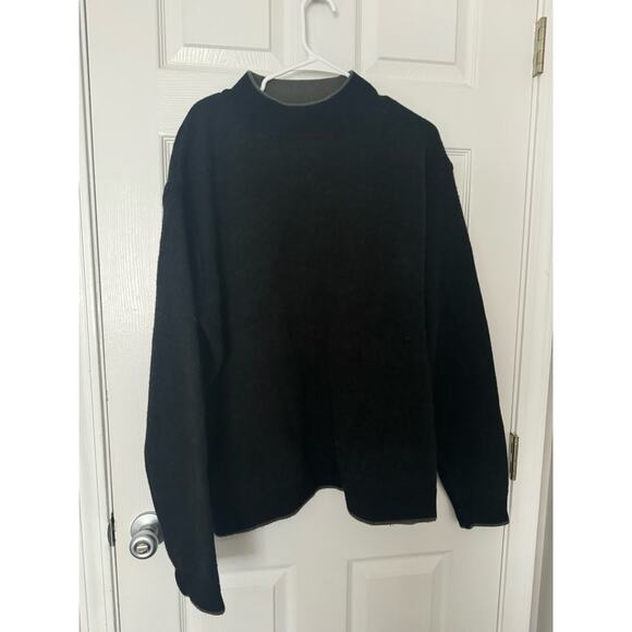 Field Gear Vintage Lambswool Mockneck Heavy Sweater Black Sz: XXLT - Picture 1 of 3